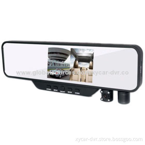 3.5' TFT LCD screen car black box dual camera, built-in microphone and speaker
